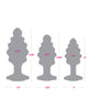 Charger l'image dans la visionneuse de la galerie, Gemsations 3 pc 2.95" & 3.25" & 3.7" Ripple Bling Bling Metal Butt Plug Training Set - Silver