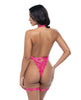 Load image into Gallery viewer, Kahlia Lace Halter Top Teddy - Pink Yarrow L/XL