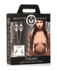 Load image into Gallery viewer, Master Series Tyrant Spiked Clover Nipple Clamps - Silver