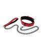Încărcați imaginea în vizualizatorul Galerie, Sex & Mischief Ex's & Oh's Collar & Leash - Red/Black