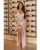 Afbeelding laden in Galerijviewer, Livia Dot Mesh & Lace Underwire Gown & Garter 2 pc Set - White L/XL
