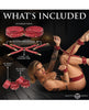 Indlæs billede i gallerifremviser, Master Series Crimson Captive Thigh, Wrist, Ankle Hog Tie Restraints - Red