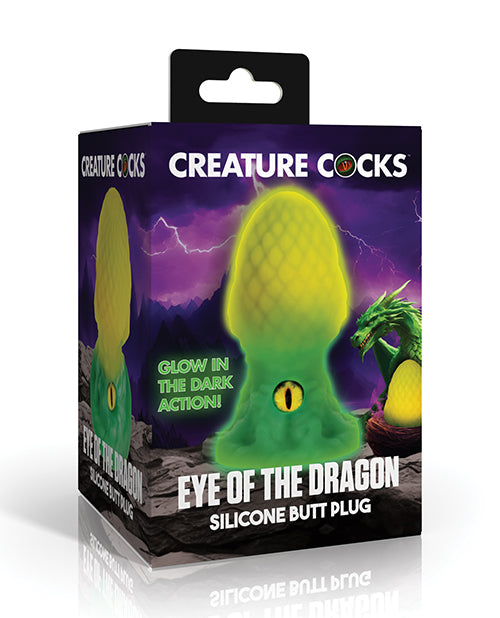 Carica l'immagine nel visualizzatore Galleria, Creature Cocks - Eye of the Dragon Silicone Butt Plug - Green