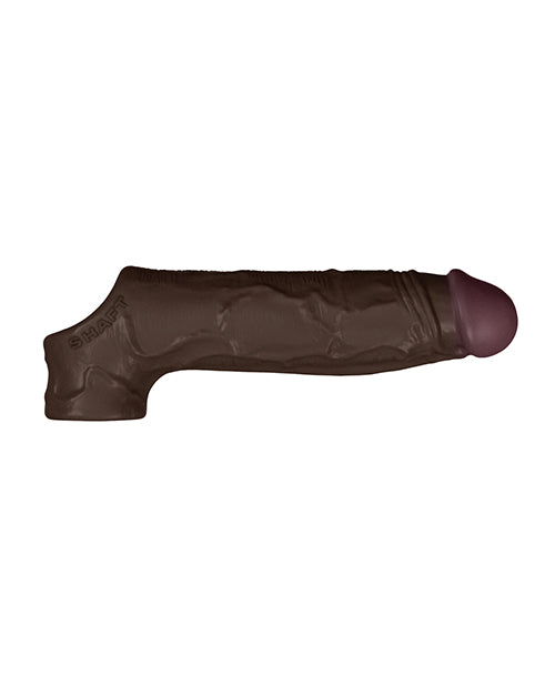 Afbeelding laden in Galerijviewer, Shaft Flexskin Liquid Silicone 8.8" Vibrating Sheath - Mahogany