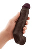 Afbeelding laden in Galerijviewer, Shaft Flexskin Liquid Silicone 8.8" Vibrating Sheath - Mahogany