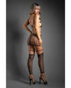 Load image into Gallery viewer, Sheer Gartered Bodystocking Dress Unholy Black One Size