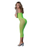 Load image into Gallery viewer, Seamless Sleeveless Gown Neon Green One Size Front Cutouts