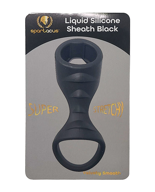 Load image into Gallery viewer, Spartacus Liquid Silicone Cock and Ball Sheath - Black