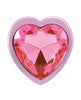 Lataa kuva gallerian katseluohjelmaan, Booty Bling Jeweled Metal Butt Plug Small Pink Tapered Tip With Slim Stem
