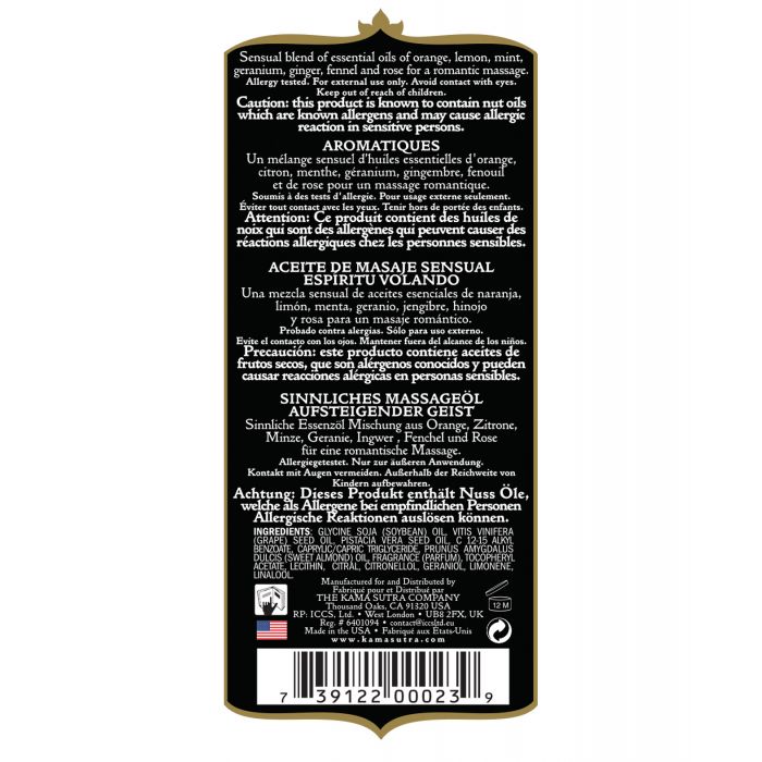 Load image into Gallery viewer, Kama Sutra Aromatic Oil - 8 oz Soaring Spirit