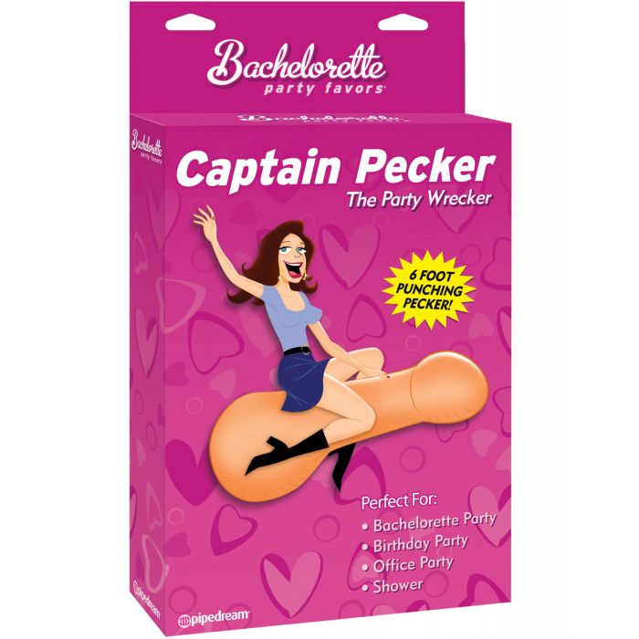 Încărcați imaginea în vizualizatorul Galerie, Bachelorette Party Favors Captain Pecker Inflatable Pool Toy