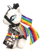 Załaduj obraz do przeglądarki galerii, Master Series Bondage Pony Rainbow Plushie With Wings And Leather Harness