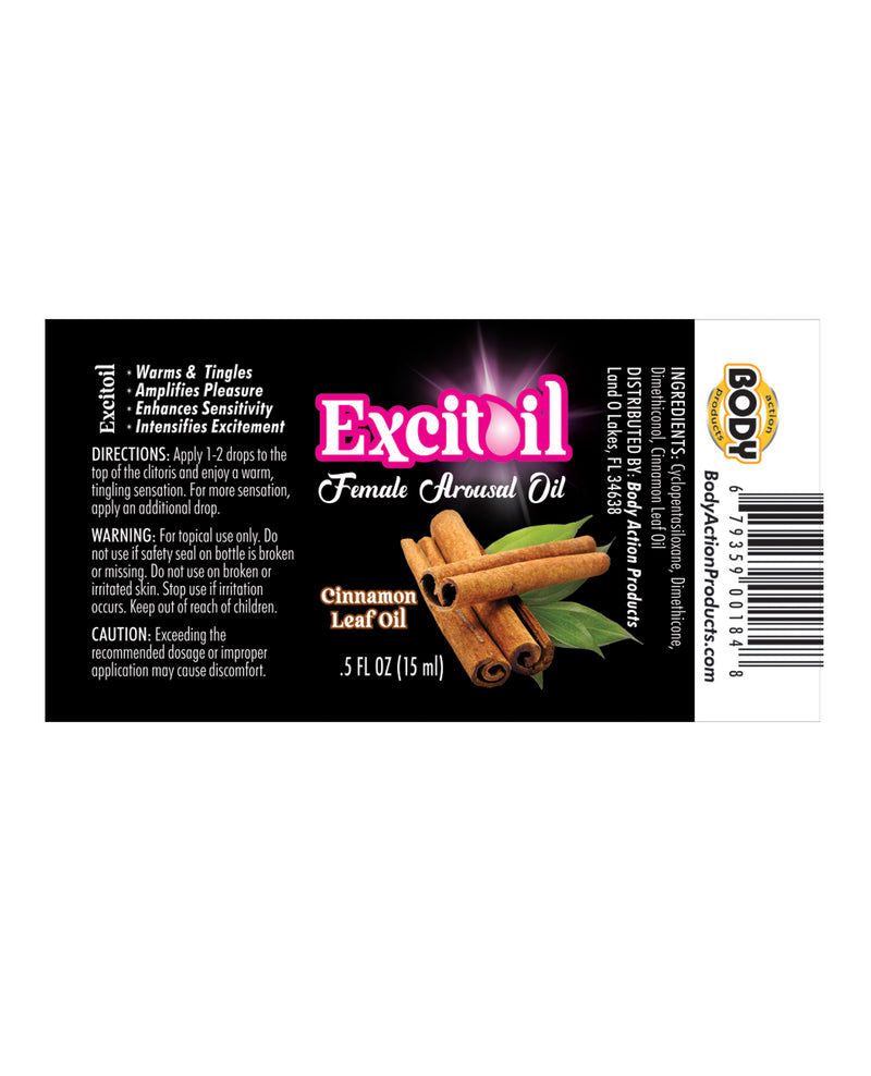 Cargue la imagen en el visor de la galería, Body Action Excitoil Cinnamon Arousal Oil - .5 oz