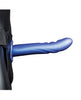 Load image into Gallery viewer, Shots Ouch 8" Textured Curved Hollow Strap On - Metallic Blue