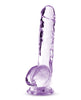 Cargue la imagen en el visor de la galería, Blush Naturally Yours 6 Inch Crystalline Dildo Amethyst Suction Cup