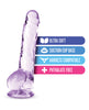 Cargue la imagen en el visor de la galería, Blush Naturally Yours 6 Inch Crystalline Dildo Amethyst Suction Cup
