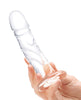 Cargue la imagen en el visor de la galería, Glas 7" Realistic Curved Glass Dildo w/Veins - Clear
