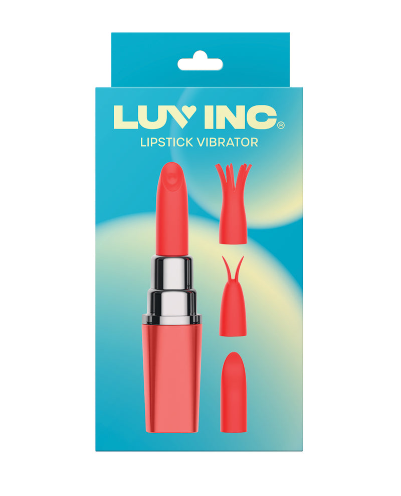 Charger l'image dans la visionneuse de la galerie, Luv Inc. Lipstick Vibrator w/4 Heads - Coral