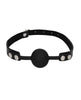 Load image into Gallery viewer, Shots Ouch Black & White Silicone Ball Gag - Black