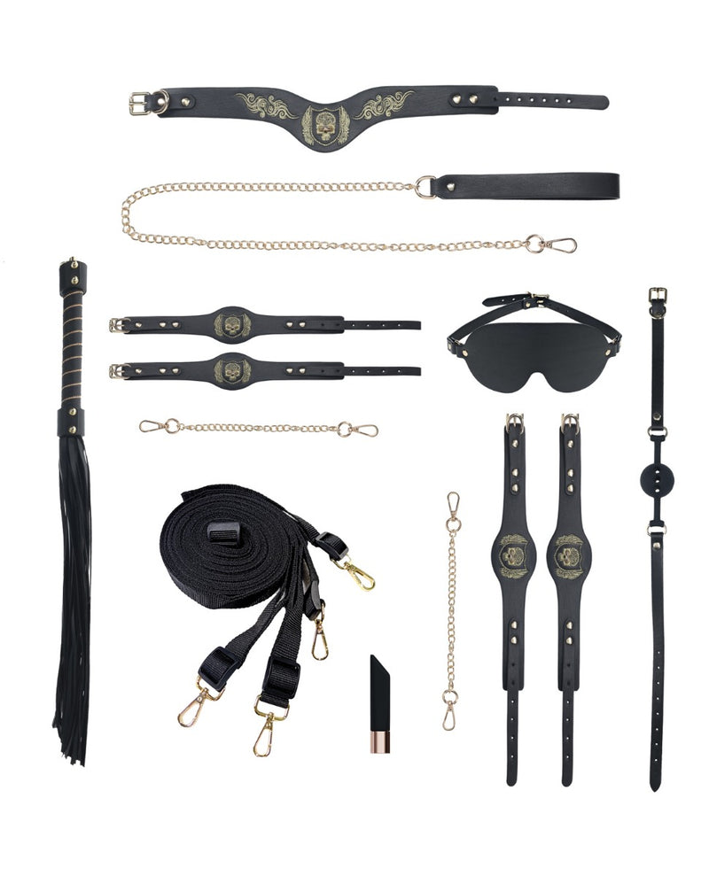 Carica l'immagine nel visualizzatore Galleria, Shots Ouch! London Collection Bondage Kit w/Bag - Black