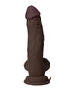 Załaduj obraz do przeglądarki galerii, Shaft Flexskin Liquid Silicone 8.5" Vibrating Side Curve Dong w/Balls - Mahogany