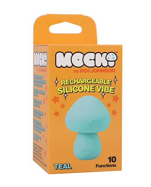 Load image into Gallery viewer, Mochi Mushroom Vibe Teal Palm Sized Waterproof Rechargeable 10 Function Vibrator