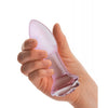 Załaduj obraz do przeglądarki galerii, Glas 5" Rosebud Glass Butt Plug - Pink