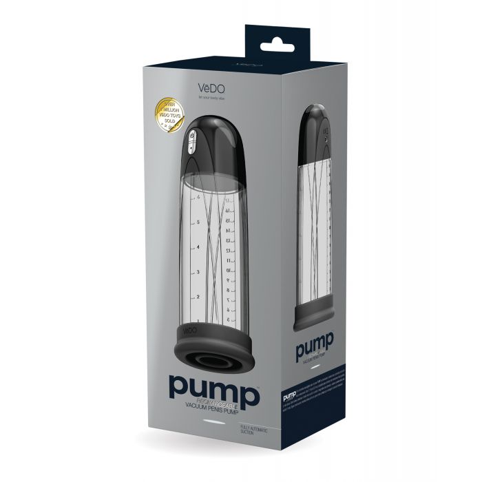 Afbeelding laden in Galerijviewer, VeDO Pump Rechargeable Vacuum Penis Pump - Just Black