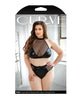Charger l'image dans la visionneuse de la galerie, Curve Rebel Wetlook Halter Top w/Removable Chain & Panty Black 3X/4X