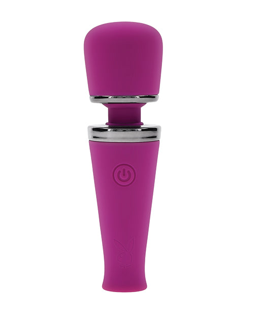 Indlæs billede i gallerifremviser, Playboy Pleasure Mic Drop Petite Wand Vibrator - Fuschia