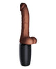 Cargue la imagen en el visor de la galería, King Cock Plus Thrusting, Warming & Vibrating 7.5" Triple Threat Dong - Brown