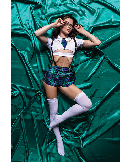 Charger l'image dans la visionneuse de la galerie, Role Play Sultry School Babe 6 pc Set Green M/L