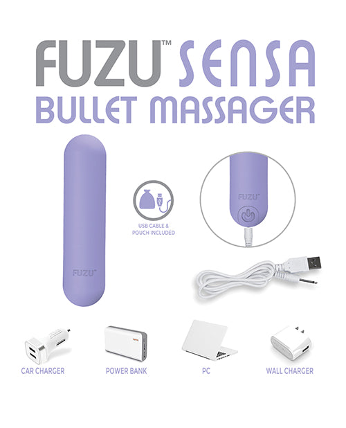 Load image into Gallery viewer, Fuzu Sensa Activated Rechargeable Bullet Massager - Pastel Purple