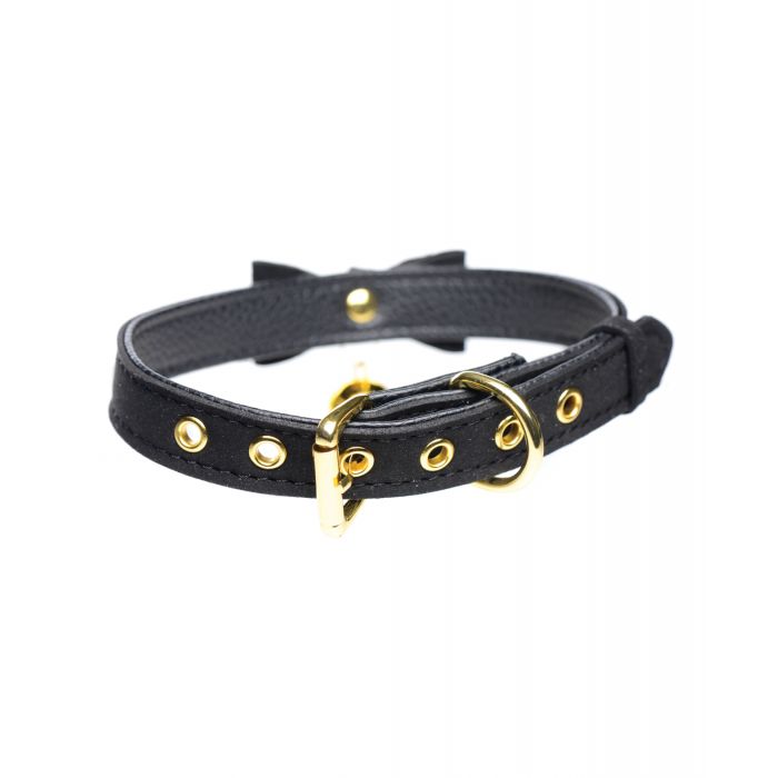 Încărcați imaginea în vizualizatorul Galerie, Master Series Golden Kitty Cat Bell Collar - Black/Gold