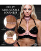 Bild in den Galerie-Viewer laden, Vixen Chest Harness For Women Pink Vegan Leather Adjustable Collar