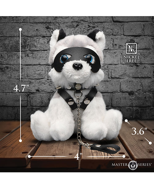 Charger l'image dans la visionneuse de la galerie, Max The Fetish Pup Keychain With Vegan Leather Mask And Chain Leash