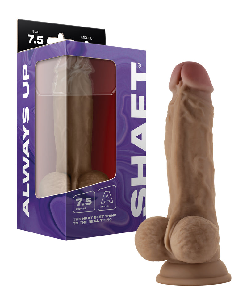 Lataa kuva gallerian katseluohjelmaan, Shaft Model A Flexskin Liquid Silicone 7.5" Dong w/Balls - Oak