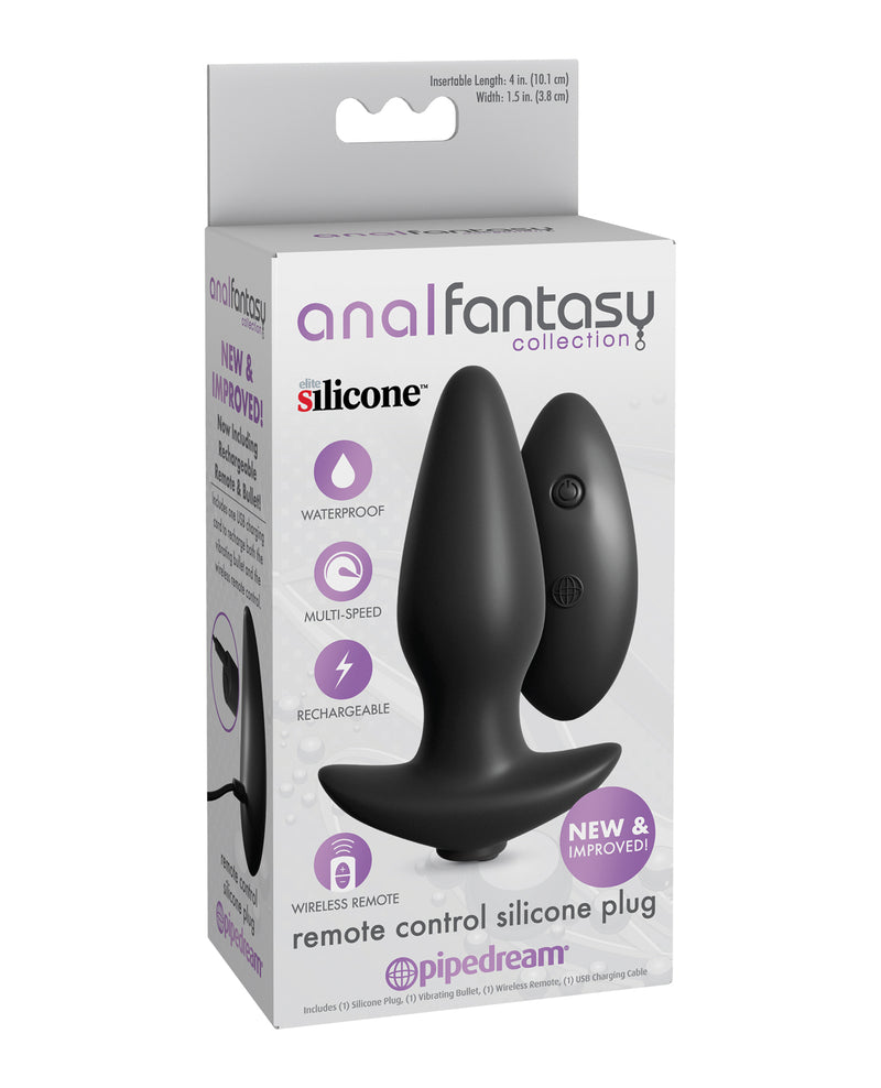 Carica l'immagine nel visualizzatore Galleria, Anal Fantasy Collection Remote Control Silicone Plug - Black