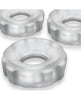 Załaduj obraz do przeglądarki galerii, Hunky Junk Super Huj 3 Pack Cockrings - Clear Ice