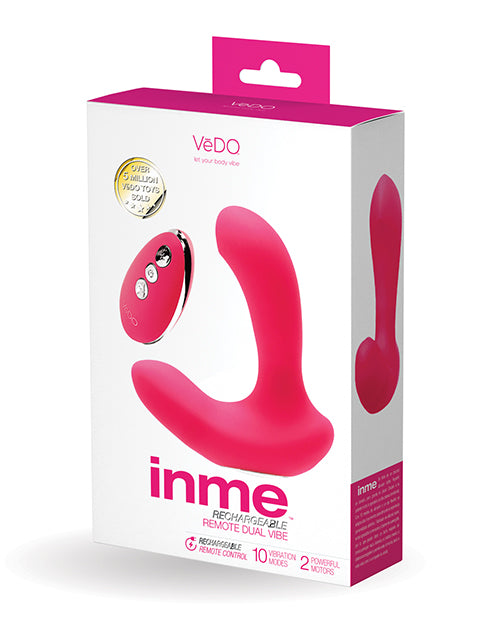 Carica l'immagine nel visualizzatore Galleria, VeDO Inme Rechargeable Dual Vibe w/Remote Control - Pink