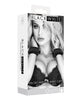 Indlæs billede i gallerifremviser, Shots Ouch Black & White Velcro Hand/Ankle Cuffs - Black