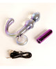 Load image into Gallery viewer, Cristal Orchid Pulse Glass Dildo With Removable Bullet Vibe Purple Eco Friendly Erotic Toy