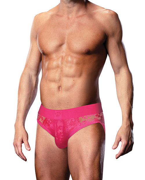 Load image into Gallery viewer, Prowler Lace Open Back Brief - Pink XL