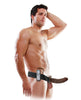 Carregar imagem no visualizador da Galeria, Fetish Fantasy Series 8" Vibrating Hollow Strap On - Brown