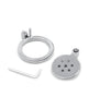 Lataa kuva gallerian katseluohjelmaan, Lockmaster Stainless Steel Flat Inverted Chastity Cage - Silver