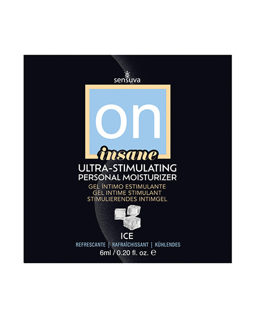 Afbeelding laden in Galerijviewer, ON Insane Ultra Ice Stimulating Personal Moisturizer - 6 ml Single Use Packet