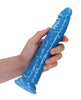 Load image into Gallery viewer, Shots RealRock 9" Slim Dildo Glow in the Dark - Neon Blue