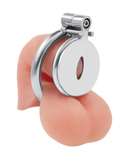 Charger l'image dans la visionneuse de la galerie, Lockmaster Stainless Steel Inverted Chastity Cage w/Cats Eye - Silver