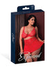 Cargue la imagen en el visor de la galería, Sugar High Bralette w/Cincher Skirt & Thong 3 pc Set - Red QN
