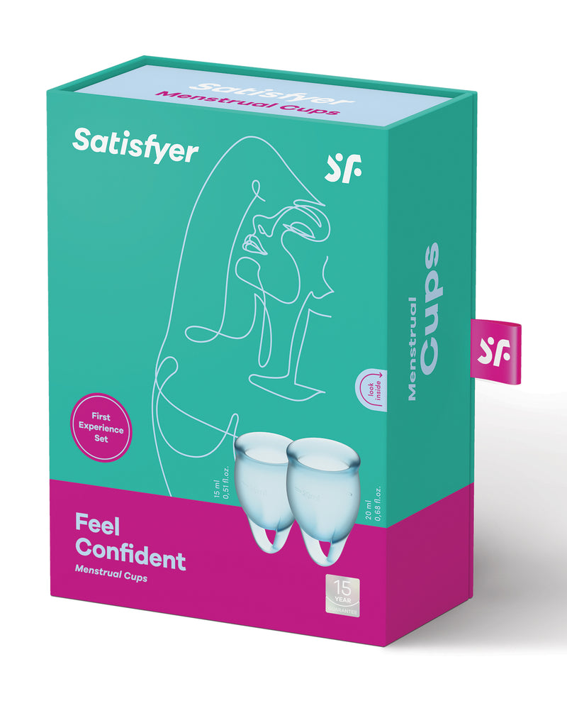 Încărcați imaginea în vizualizatorul Galerie, Satisfyer Feel Confident Menstrual Cup - Light Blue
